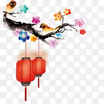 ����ֻ���֦�ϵ��񻨶�-������