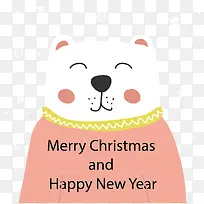 圣诞节新年快乐大白熊-空若网 圣诞节新年快乐大白熊-空若网