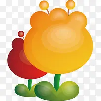 卡通鲜花png矢量素材-空若网 卡通鲜花png矢量素材-空若网