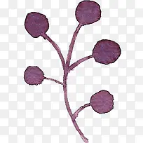 手绘水彩树叶-空若网 手绘水彩树叶-空若网