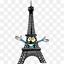 矢量手绘巴黎铁塔-空若网 矢量手绘巴黎铁塔-空若网