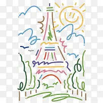 矢量埃菲尔铁塔-空若网 矢量埃菲尔铁塔-空若网