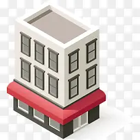 白色洋房装饰素材-空若网 白色洋房装饰素材-空若网