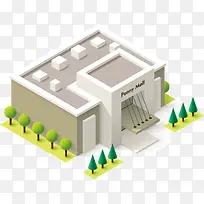 平房洋房装饰矢量素材-空若网 平房洋房装饰矢量素材-空若网