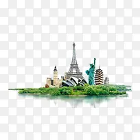 海岛绿化建筑免抠素材-空若网 海岛绿化建筑免抠素材-空若网