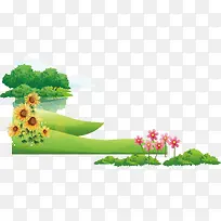 春季草丛游园矢量-空若网 春季草丛游园矢量-空若网