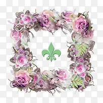 玫瑰花边框图案素材-空若网 玫瑰花边框图案素材-空若网