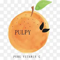 水彩橘子水果设计-空若网 水彩橘子水果设计-空若网