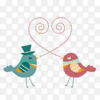手绘爱情鸟-空若网 手绘爱情鸟-空若网