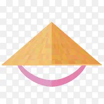 彩色扁平化几何斗笠元素-空若网 彩色扁平化几何斗笠元素-空若网