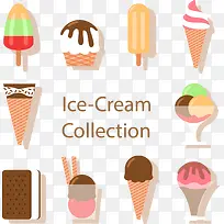 矢量手绘卡通冰激凌-空若网 矢量手绘卡通冰激凌-空若网
