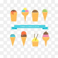 矢量手绘卡通冰激凌-空若网 矢量手绘卡通冰激凌-空若网