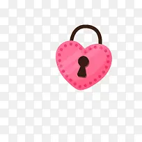 情人节矢量爱心锁矢量免扣图标-空若网 情人节矢量爱心锁矢量免扣图标-空若网