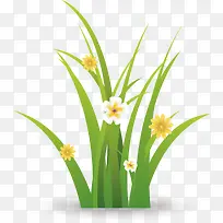 绿色草地开花元素-空若网 绿色草地开花元素-空若网