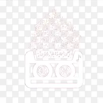 时尚磁带剪影背景矢量素材-空若网 时尚磁带剪影背景矢量素材-空若网