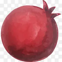 红色水墨石榴食物元素-空若网 红色水墨石榴食物元素-空若网
