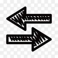 横向手绘箭头免抠图标AI矢量-空若网 横向手绘箭头免抠图标AI矢量-空若网