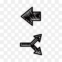 AI矢量横向手绘箭头图标-空若网 AI矢量横向手绘箭头图标-空若网