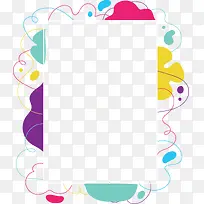 多彩线条几何边框-空若网 多彩线条几何边框-空若网