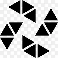 多边形的风车图标-空若网 多边形的风车图标-空若网