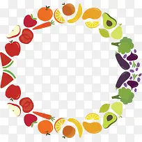 彩虹卡通食物边框-空若网 彩虹卡通食物边框-空若网