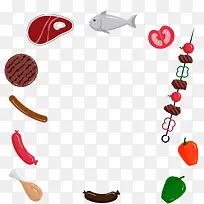 卡通食物边框设计-空若网 卡通食物边框设计-空若网