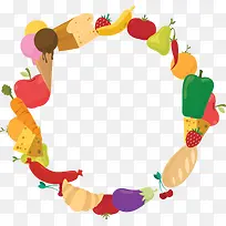 卡通果蔬装饰花环-空若网 卡通果蔬装饰花环-空若网