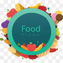 彩色水果食物边框-空若网 彩色水果食物边框-空若网