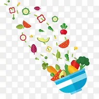 卡通彩色的健康食物设计-空若网 卡通彩色的健康食物设计-空若网