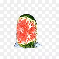 西瓜木瓜瓣桃花饰雕西瓜-空若网 西瓜木瓜瓣桃花饰雕西瓜-空若网