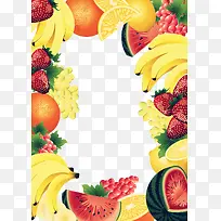 矢量水果边框-空若网 矢量水果边框-空若网