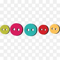 多彩卡通纽扣-空若网 多彩卡通纽扣-空若网