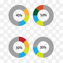 矢量百分比ppt素材数据比例圆-空若网 矢量百分比ppt素材数据比例圆-空若网