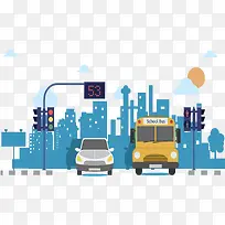 中小学安全教育日马路车辆-空若网 中小学安全教育日马路车辆-空若网