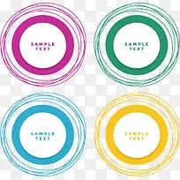 彩色圆圈线条标签-空若网 彩色圆圈线条标签-空若网