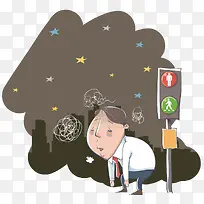 矢量加班的上班族-空若网 矢量加班的上班族-空若网