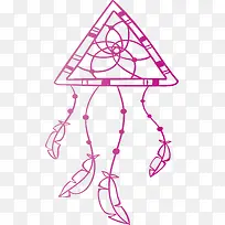 枚红色三角形挂饰-空若网 枚红色三角形挂饰-空若网