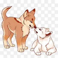 矢量两只狗-空若网 矢量两只狗-空若网