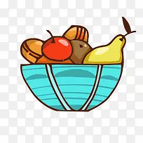 卡通手绘水果盘子里的水果-空若网 卡通手绘水果盘子里的水果-空若网