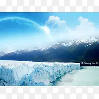 摄影冰山蓝天白云-空若网 摄影冰山蓝天白云-空若网