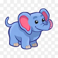 卡通手绘可爱翘鼻子大象-空若网 卡通手绘可爱翘鼻子大象-空若网