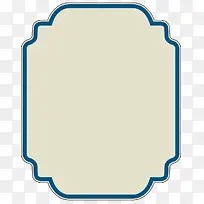矢量蓝色边框对称卡其色卡片-空若网 矢量蓝色边框对称卡其色卡片-空若网