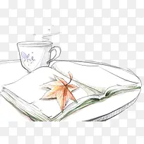 桌上的书与咖啡-空若网 桌上的书与咖啡-空若网