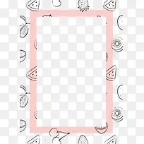 矢量手绘简约水果边框-空若网 矢量手绘简约水果边框-空若网