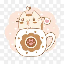 矢量杯子里的小猫-空若网 矢量杯子里的小猫-空若网