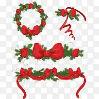 圣诞节红色花朵装饰-空若网 圣诞节红色花朵装饰-空若网