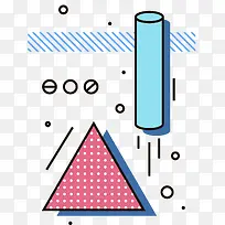 圆点图案三角形和圆柱简图-空若网 圆点图案三角形和圆柱简图-空若网