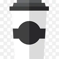 黑色矢量扁平化奶茶图-空若网 黑色矢量扁平化奶茶图-空若网