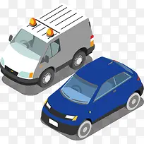 手绘蓝色白色卡通车辆设计素材-空若网 手绘蓝色白色卡通车辆设计素材-空若网