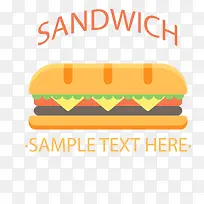 矢量食物三明治-空若网 矢量食物三明治-空若网